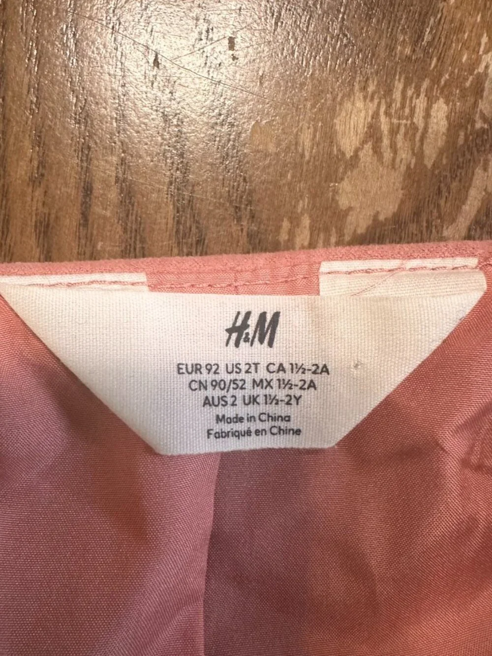 H&M Girls Pink Faux Suede Jacket & Shorts Matching Set 2T